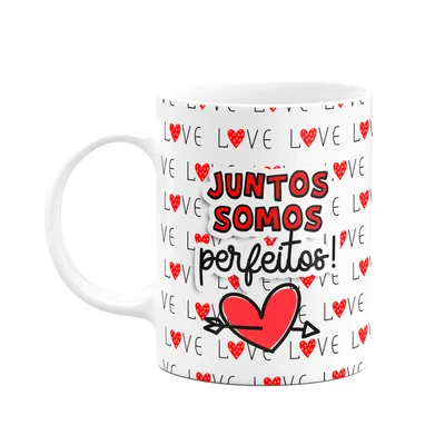 Caneca Namorados - Juntos Somos Perfeitos - Gatinhos Love