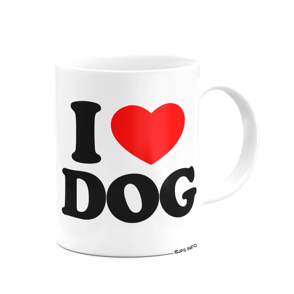 Imagem 2 de 3 do produto Caneca I Love Dog - Eu Amo Cachorro - 325ml - Branca