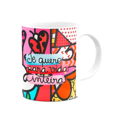 Caneca Namorados - Amo Você - Te Quero Para Vida Inteira — foto 2