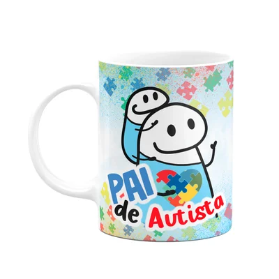 Caneca Flork Pais - Pai De Autista - 325ml
