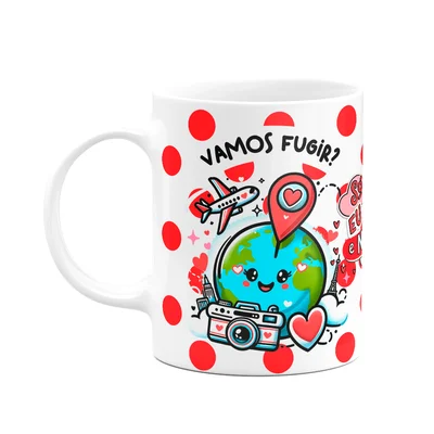 Caneca Namorados - Vamos Fugir? Pandalove