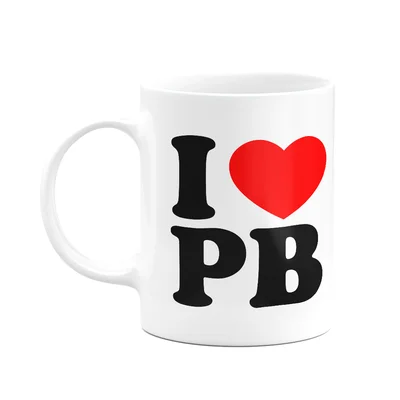 Caneca I Love Pb - Paraíba - 325ml - Branca