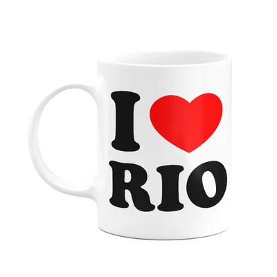 Caneca I Love Rio - Rio De Janeiro - 325ml Branca