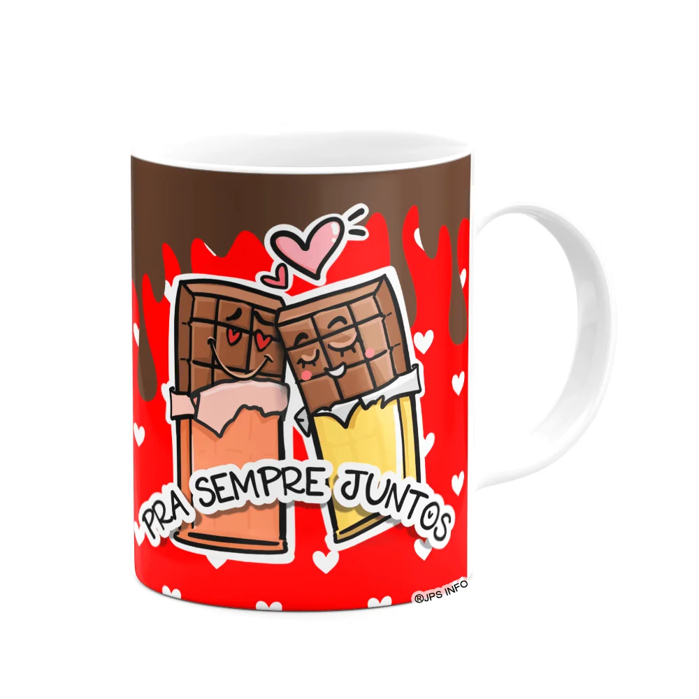 Imagem 2 de 3 do produto Caneca Namorados - Te Amo + Que Chocolate - Sempre Juntos