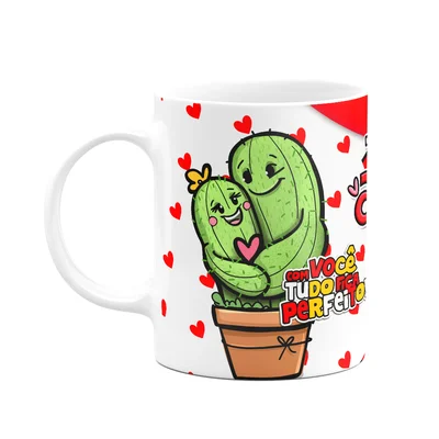 Caneca Namorados Caquitinhos - Kitkero - 325ml