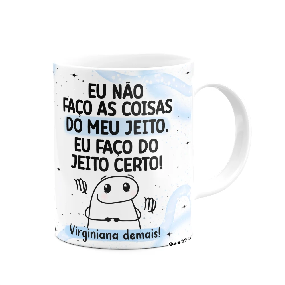 Imagem 2 de 3 do produto Caneca Flork Signos Virgem - Virginiana Demais! 325ml