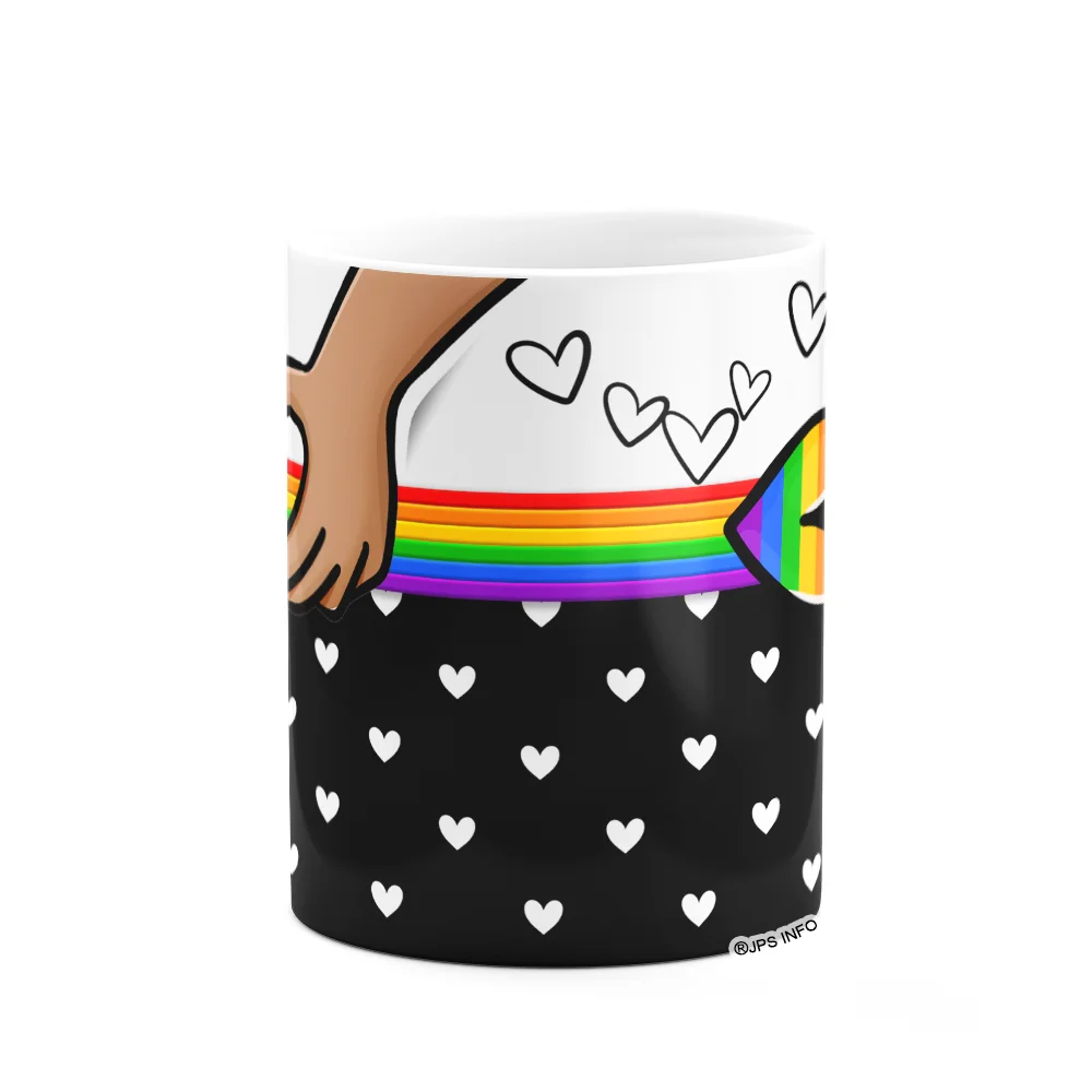 Imagem 3 de 3 do produto Caneca Namorados - Love And Hearts Lgbt - 325ml