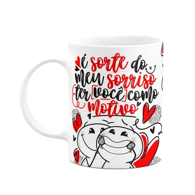 Caneca Funny Namorados - É Sorte Do Meu Sorriso Ter Você