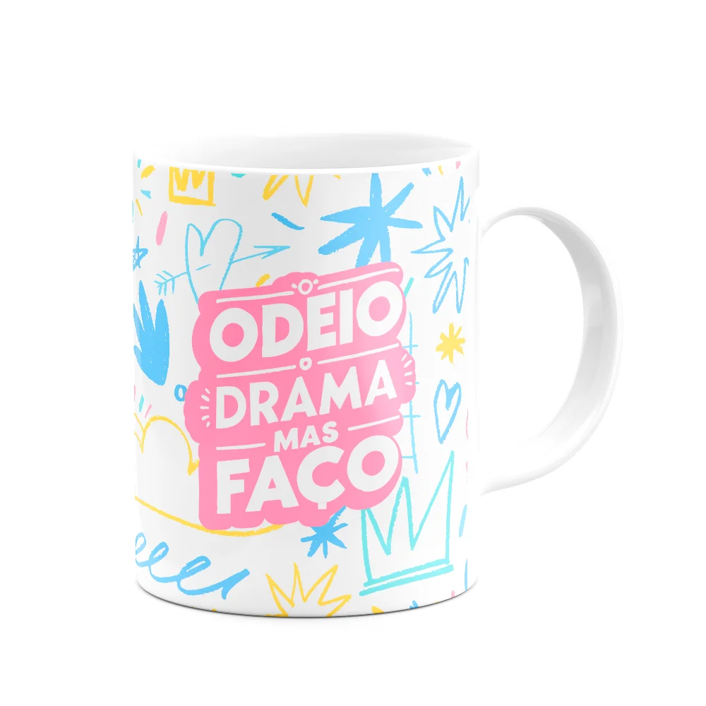Imagem 2 de 3 do produto Caneca Divertida - Troco Gente Chata Por Café! Odeio Drama