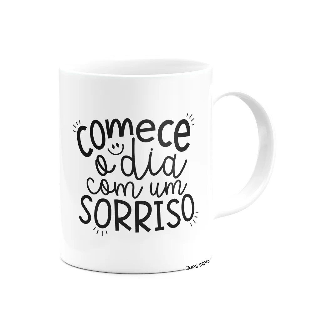 Imagem 2 de 3 do produto Caneca Motivação - Comece O Dia Com Um Sorriso