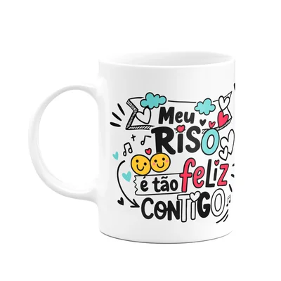 Caneca Namorados - Meu Riso É Tão Feliz Contigo - M2