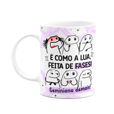 Caneca Flork Signos Gêmeos - Geminiana Demais! 325ml
