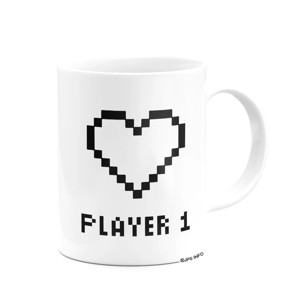 Imagem 2 de 3 do produto Caneca Namorados Gamer - Player 1 - 325ml