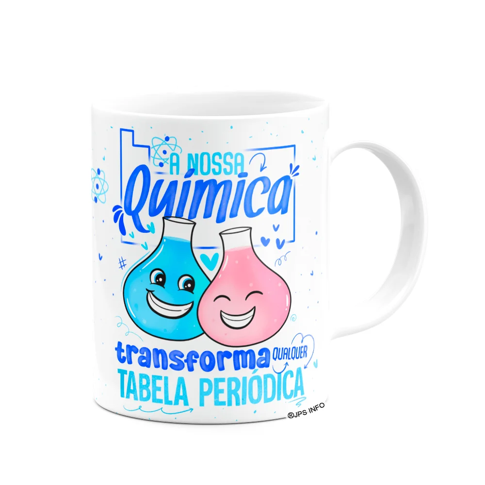 Imagem 2 de 3 do produto Caneca Namorados - Nossa Química E A Tabela Periódica