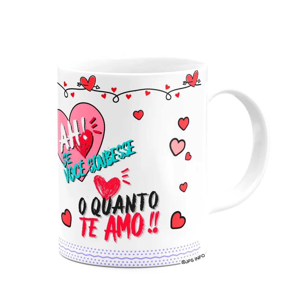 Imagem 2 de 3 do produto Caneca Namorados - Ah Se Vc Soubesse O Quanto Te Amo! M2