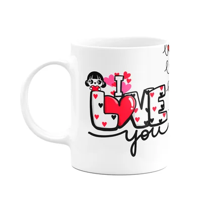 Caneca Namorados - I Love You - Love Love Love