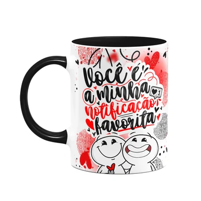 Caneca Namorados - Vc É Minha Notificação Favorita - D-black