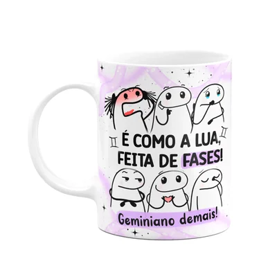 Caneca Flork Signos Gêmeos - Geminiano Demais! 325ml
