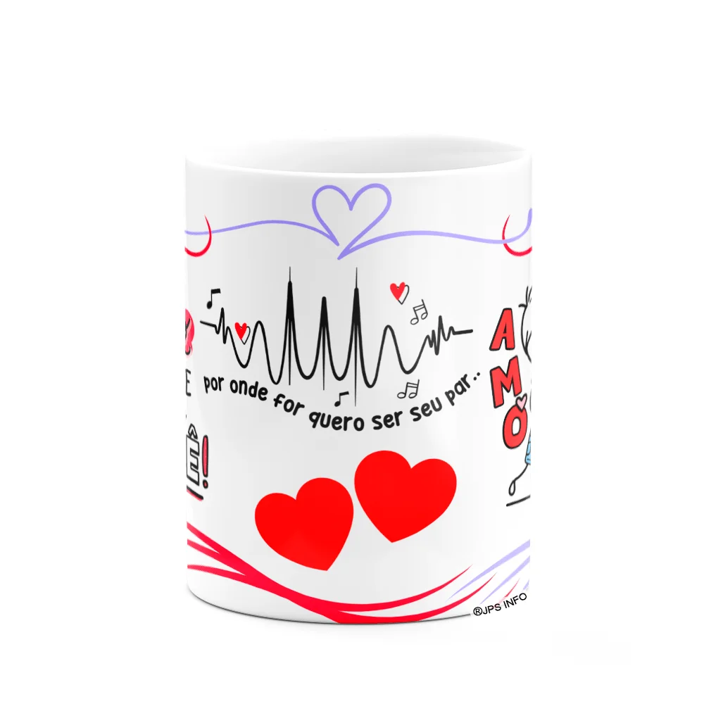 Imagem 3 de 3 do produto Caneca Namorados - Meu Coração Bate Forte Por Você
