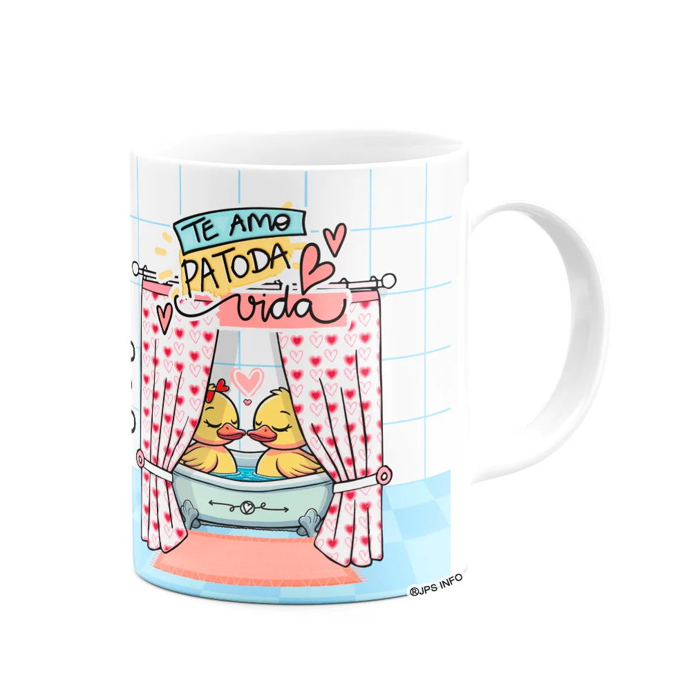 Imagem 2 de 3 do produto Caneca Namorados - Você+eu Te Amo Patoda Vida - Ducklove