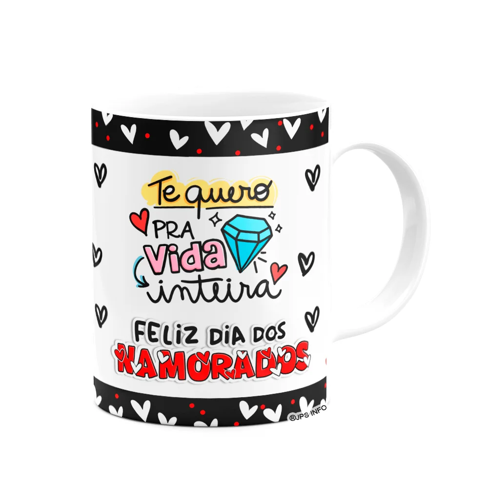 Imagem 2 de 3 do produto Caneca Namorados Emoticons - Pra Sempre Juntos