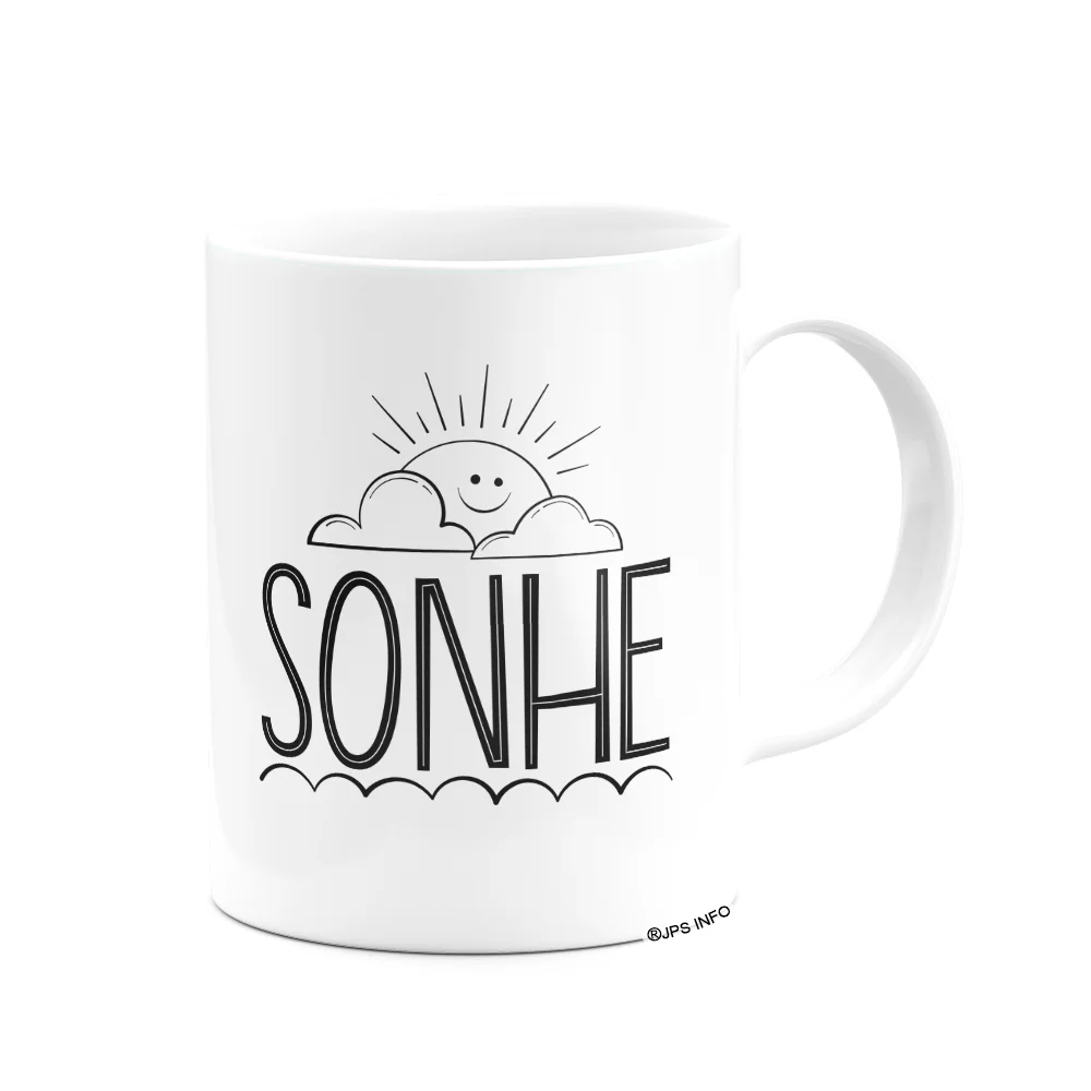 Imagem 2 de 3 do produto Caneca Motivação - Sonhe - 325ml - Branca