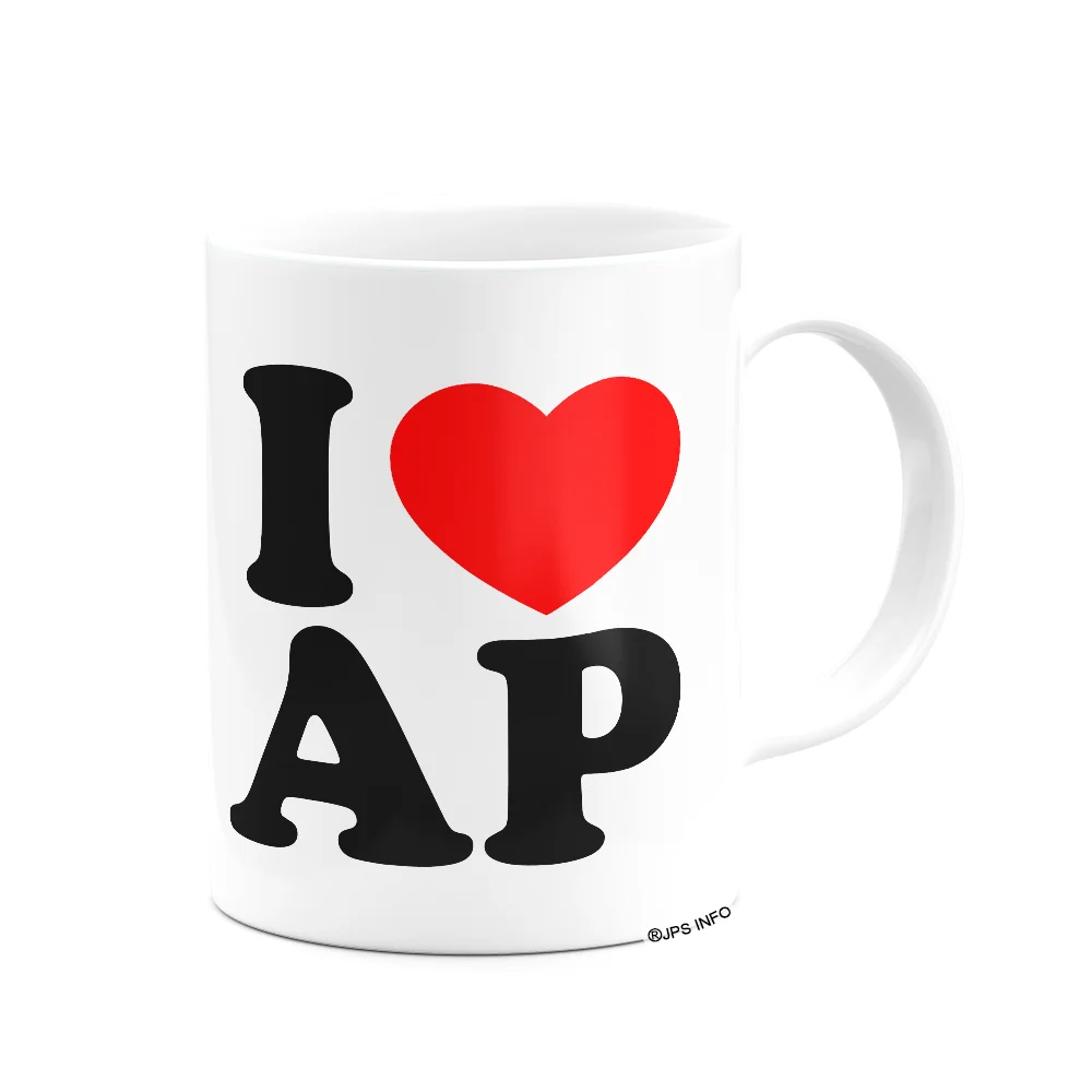 Imagem 2 de 3 do produto Caneca I Love Ap - Amapá - 325ml - Branca