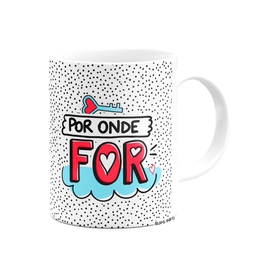 Imagem 2 de 3 do produto Caneca Namorados - Quero Ser Seu Par, Por Onde For