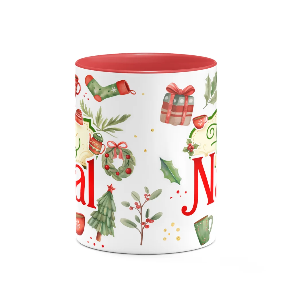 Imagem 3 de 5 do produto Caneca Natalina - Feliz Natal - 325ml - B-red