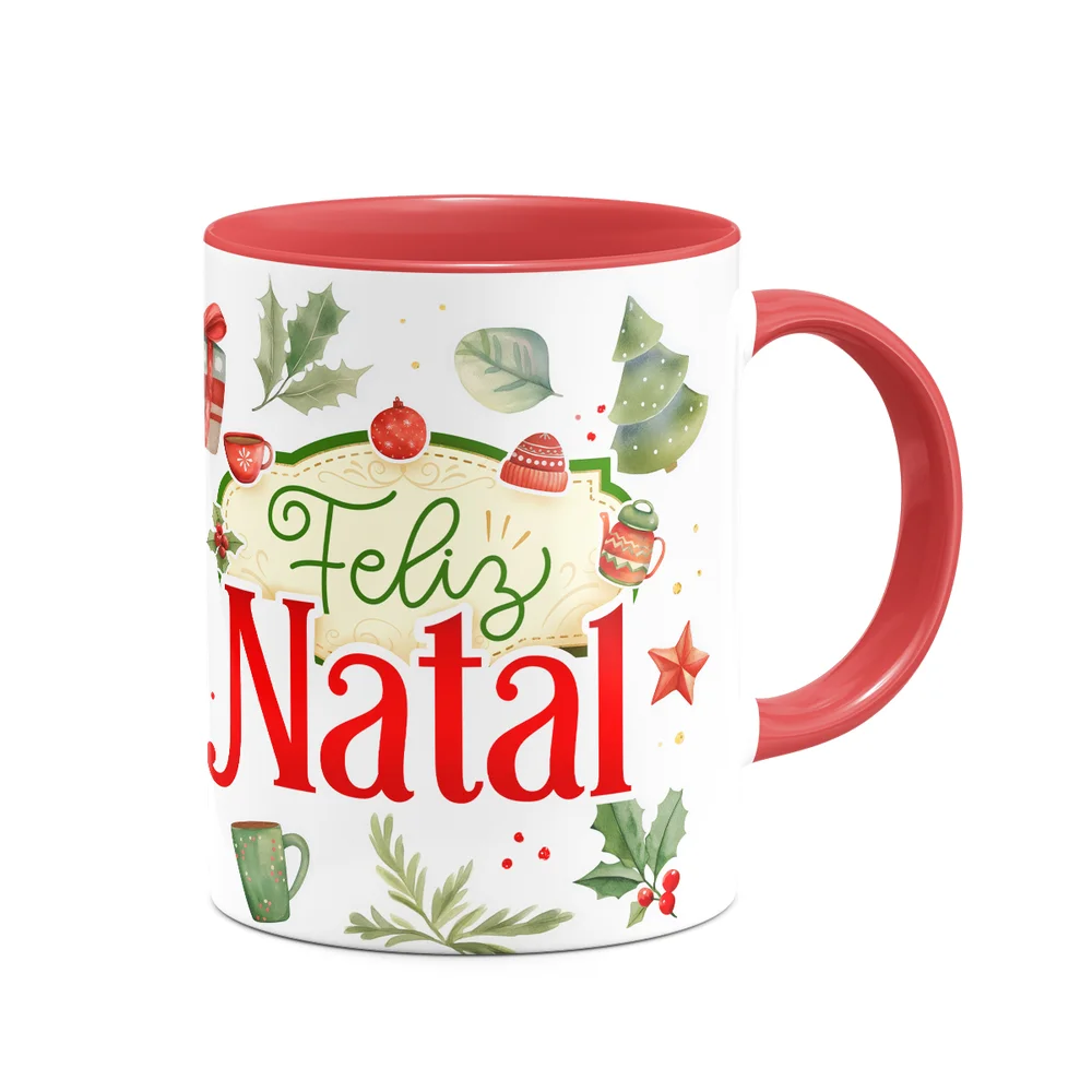 Imagem 4 de 5 do produto Caneca Natalina - Feliz Natal - 325ml - B-red