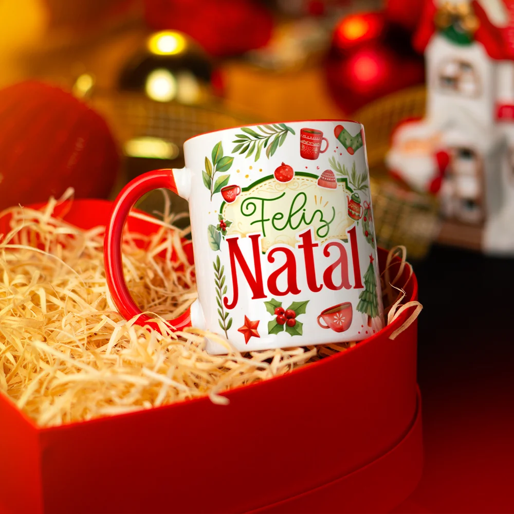 Imagem 5 de 5 do produto Caneca Natalina - Feliz Natal - 325ml - B-red