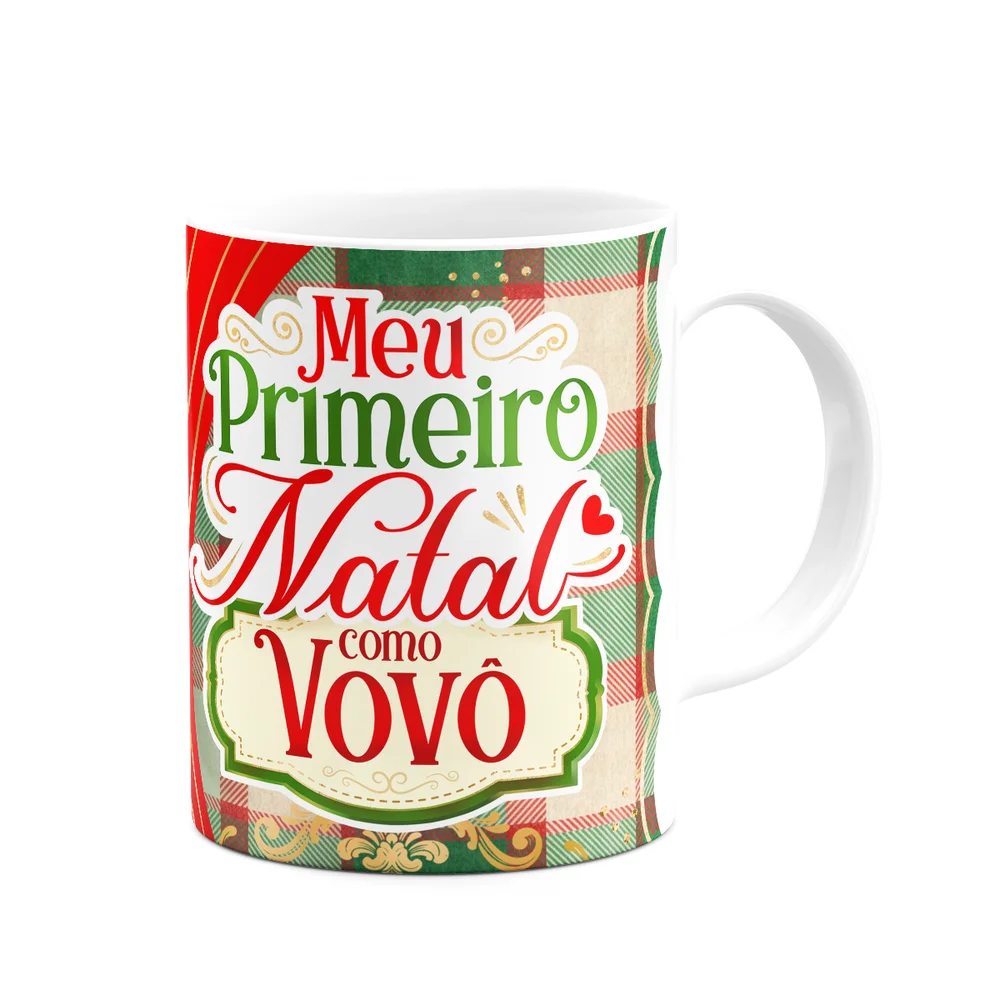 Imagem 4 de 5 do produto Caneca Natalina - Meu Primeiro Natal Como Vovô - 325ml