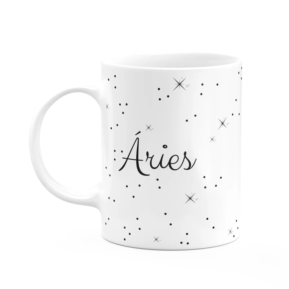 Imagem 1 de 5 do produto Caneca Signos Minimalista - Áries - 325ml