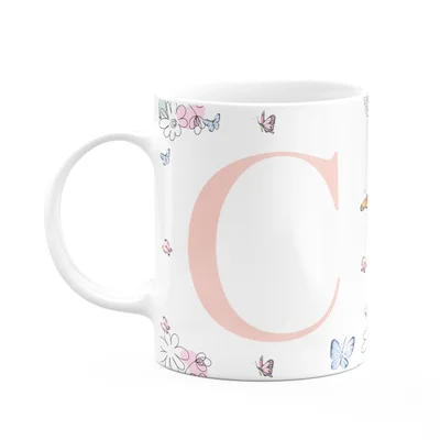 Caneca Especial Mulheres - Inicial Do Nome Letra C