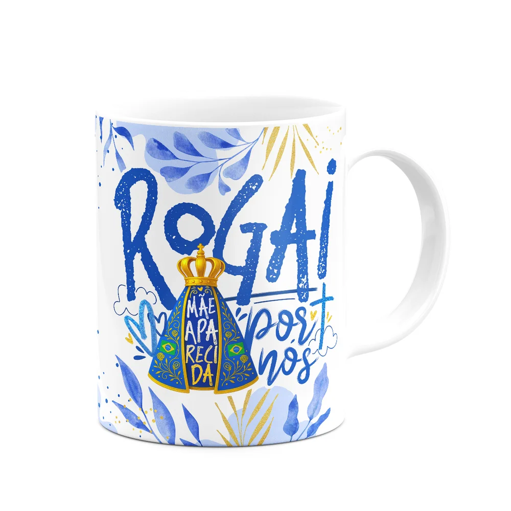 Imagem 3 de 3 do produto Caneca Religiosa N.s Aparecida - Rogai Por Nós