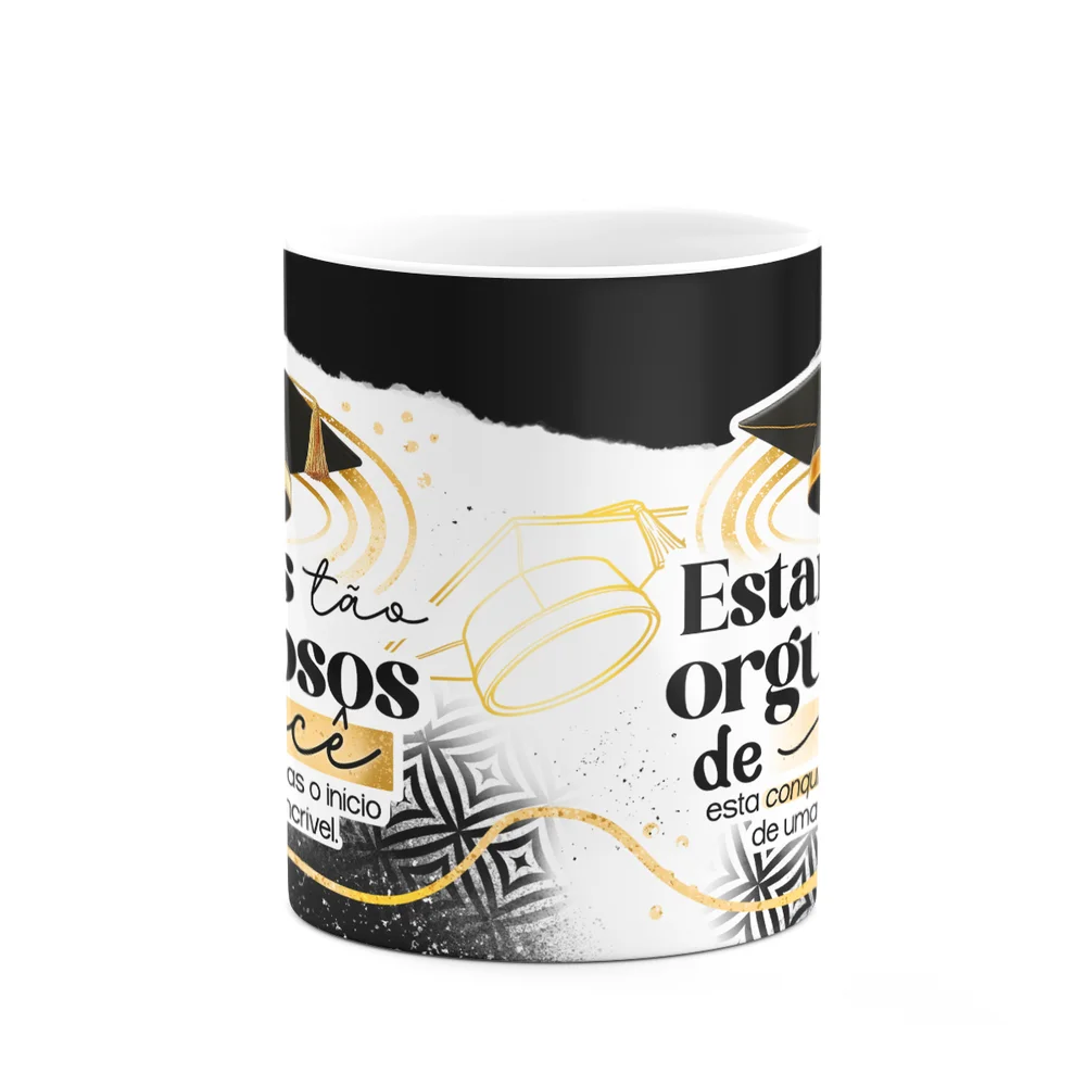 Imagem 2 de 4 do produto Caneca Formatura G-black - Estamos Tão Orgulhosos De Você