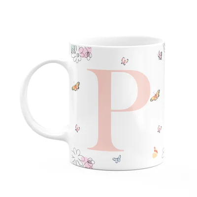 Caneca Especial Mulheres - Inicial Do Nome Letra P