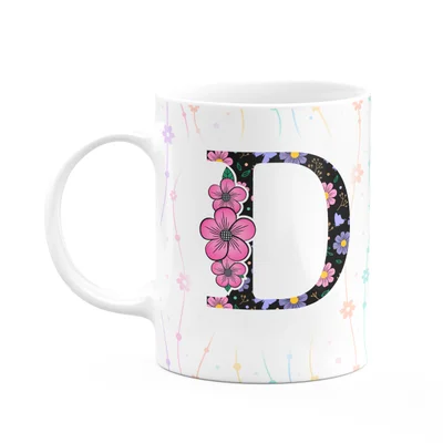 Caneca Today - Com Inicial Do Nome Letra D - 325ml