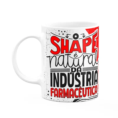 Caneca Fitness Academia - O Shape É Natural