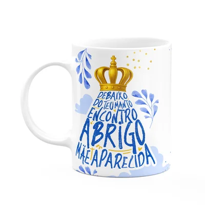 Caneca Religiosa N.s Aparecida - Debaixo Do Teu Manto