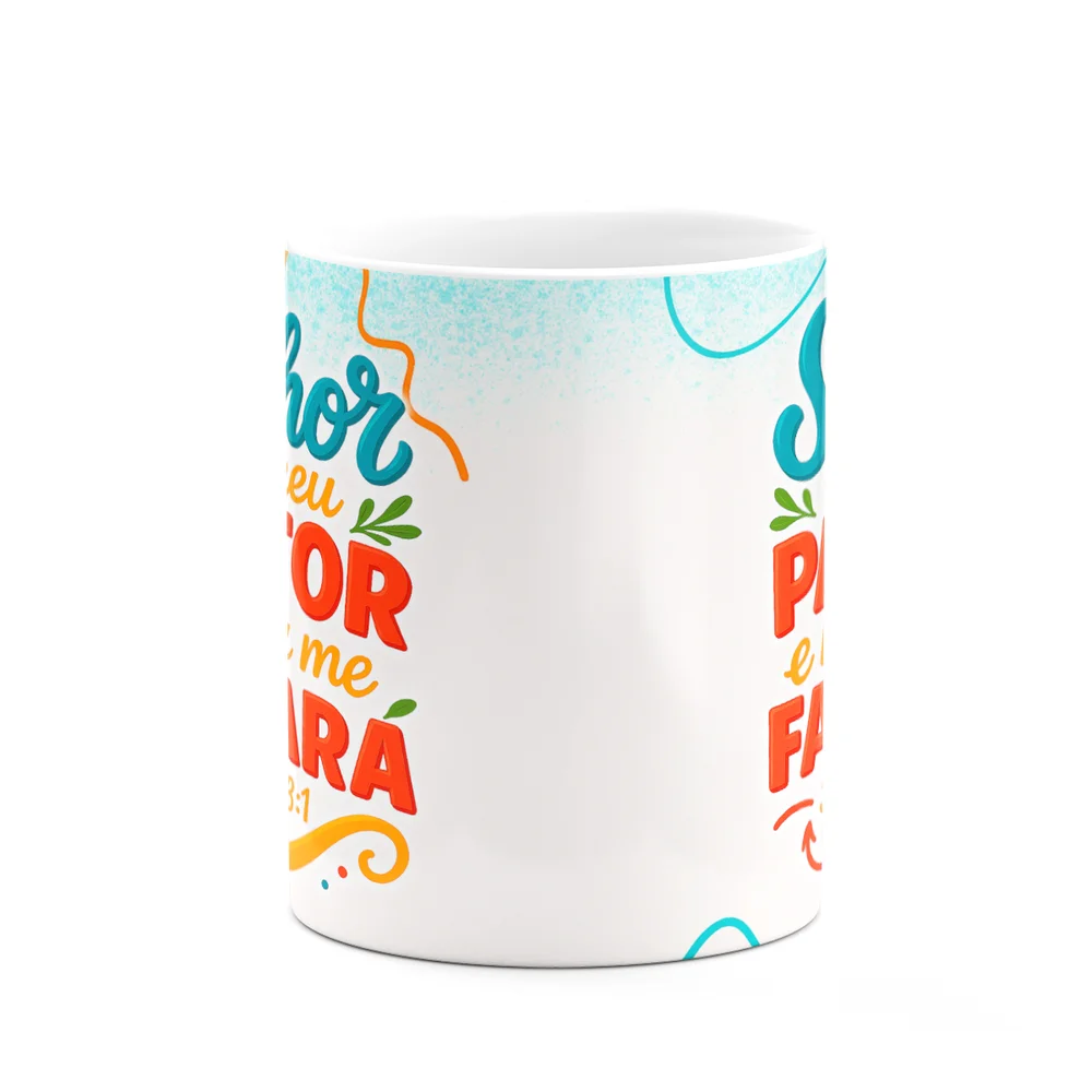 Imagem 3 de 5 do produto Caneca Religiosa Versículos Bíblicos - Salmos 23:1 - M2