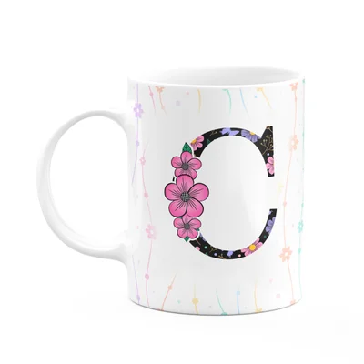 Caneca Today - Com Inicial Do Nome Letra C - 325ml