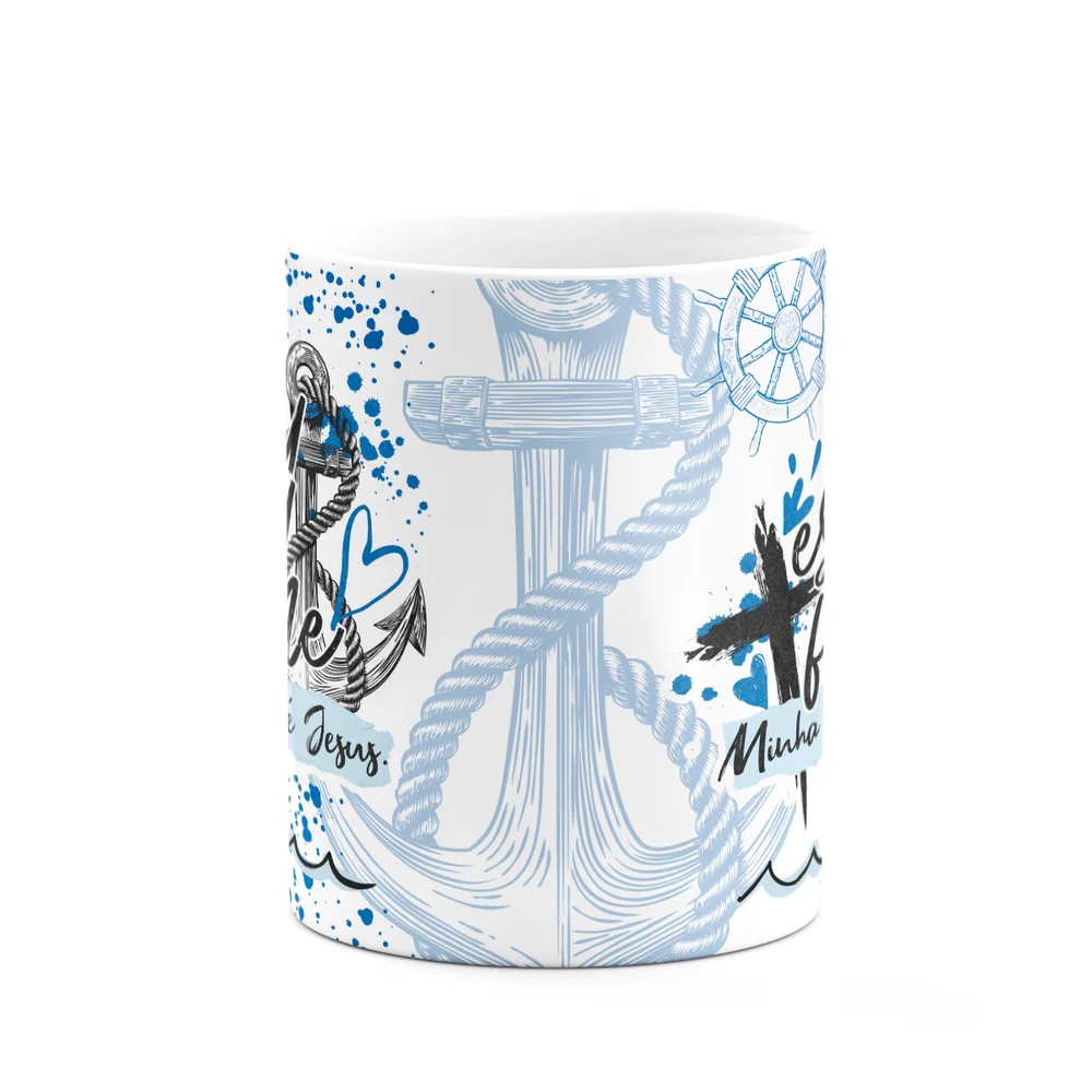 Imagem 2 de 3 do produto Caneca Religiosa Palavra - Eu Estou Firme - 325ml