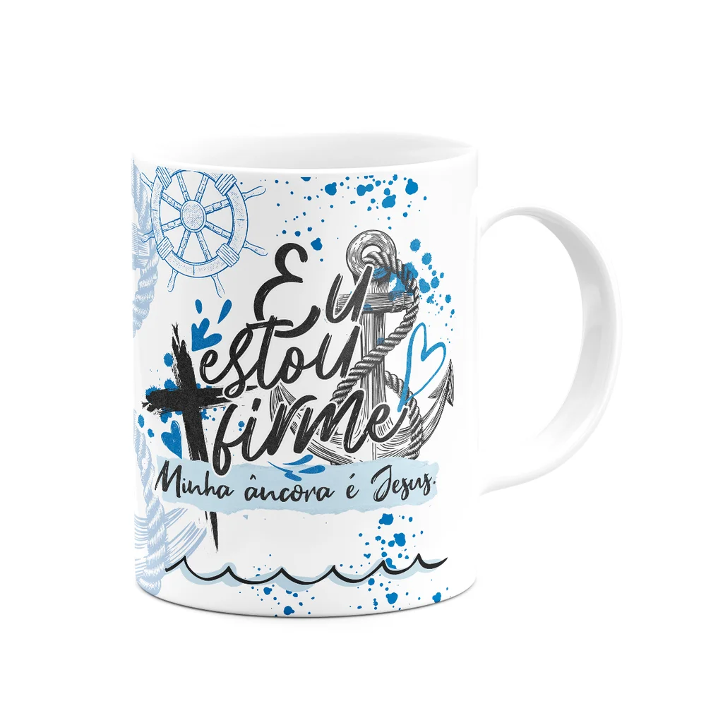 Imagem 3 de 3 do produto Caneca Religiosa Palavra - Eu Estou Firme - 325ml