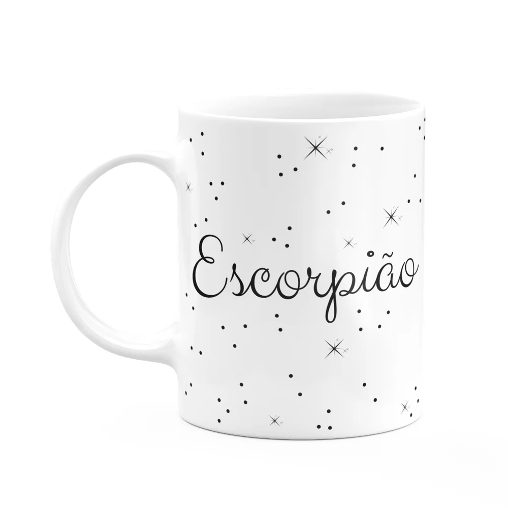 Imagem 1 de 5 do produto Caneca Signos Minimalista - Escorpião - 325ml