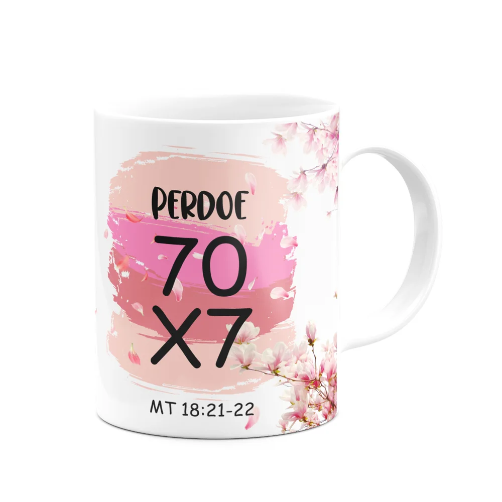 Imagem 4 de 5 do produto Caneca Floral Religiosa - Inicial Do Nome Letra R - 325ml