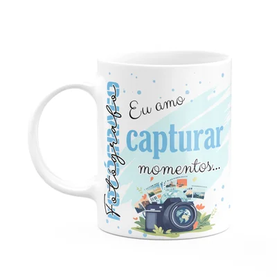 Caneca De Profissões - Sou Fotógrafo - 325ml - Branca