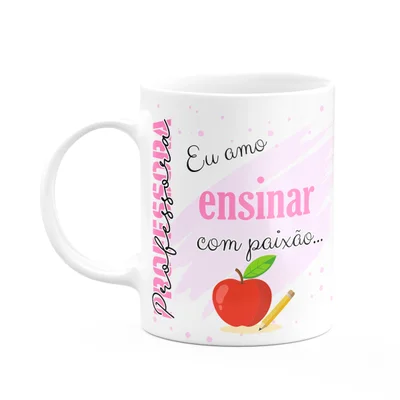 Caneca De Profissões - Sou Professora - 325ml - Branca