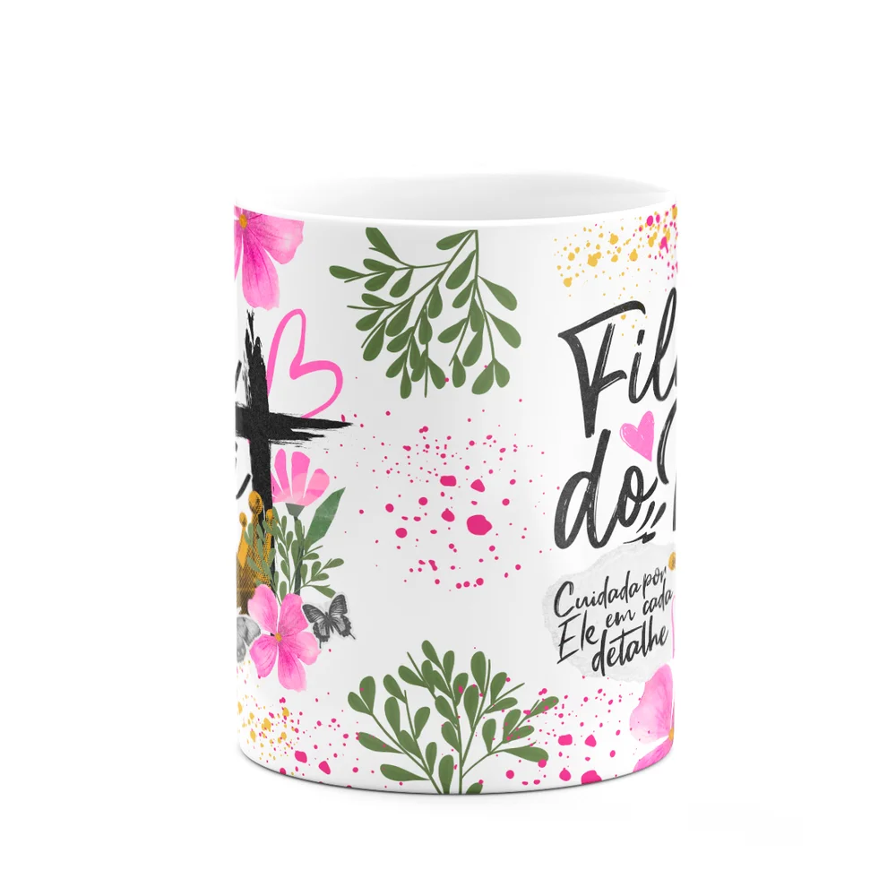 Imagem 2 de 3 do produto Caneca Religiosa Palavra - Filha Do Rei - 325ml