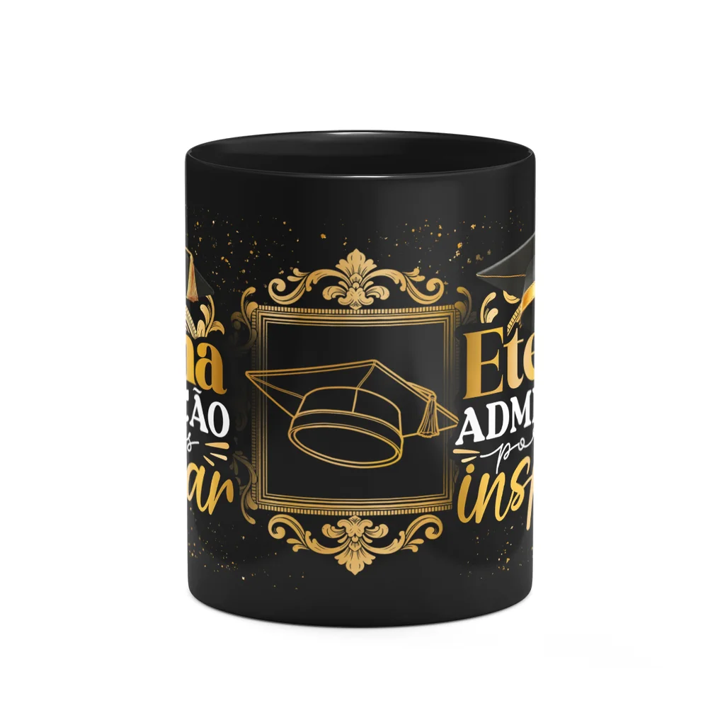 Imagem 2 de 4 do produto Caneca Formatura Black - Admiração Por Nos Inspirar